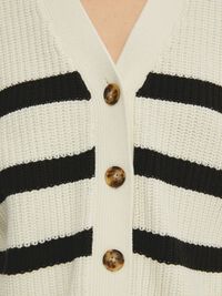 STRIPED CARDIGAN, Snow White, highres