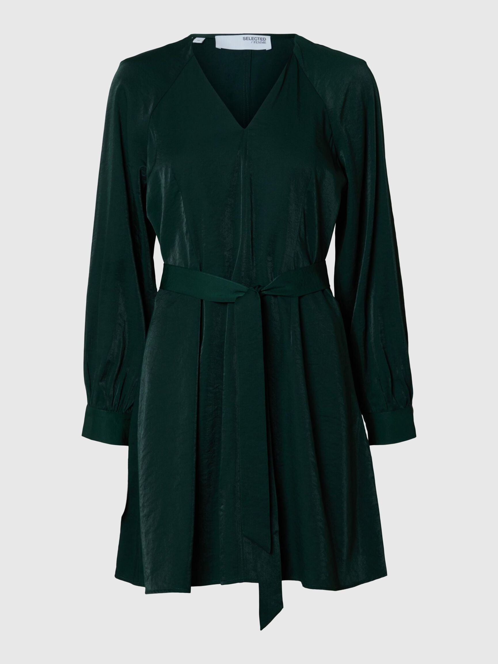 VISCOSE BLEND MINI DRESS, Scarab, highres