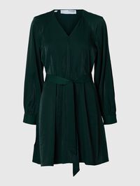VISCOSE BLEND MINI DRESS, Scarab, highres
