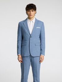 SLIM FIT EINREIHIGER BLAZER, Stonewash, highres