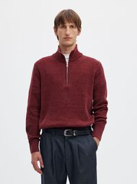 FERMETURE ÉCLAIR PULLOVER, Tawny Port, highres