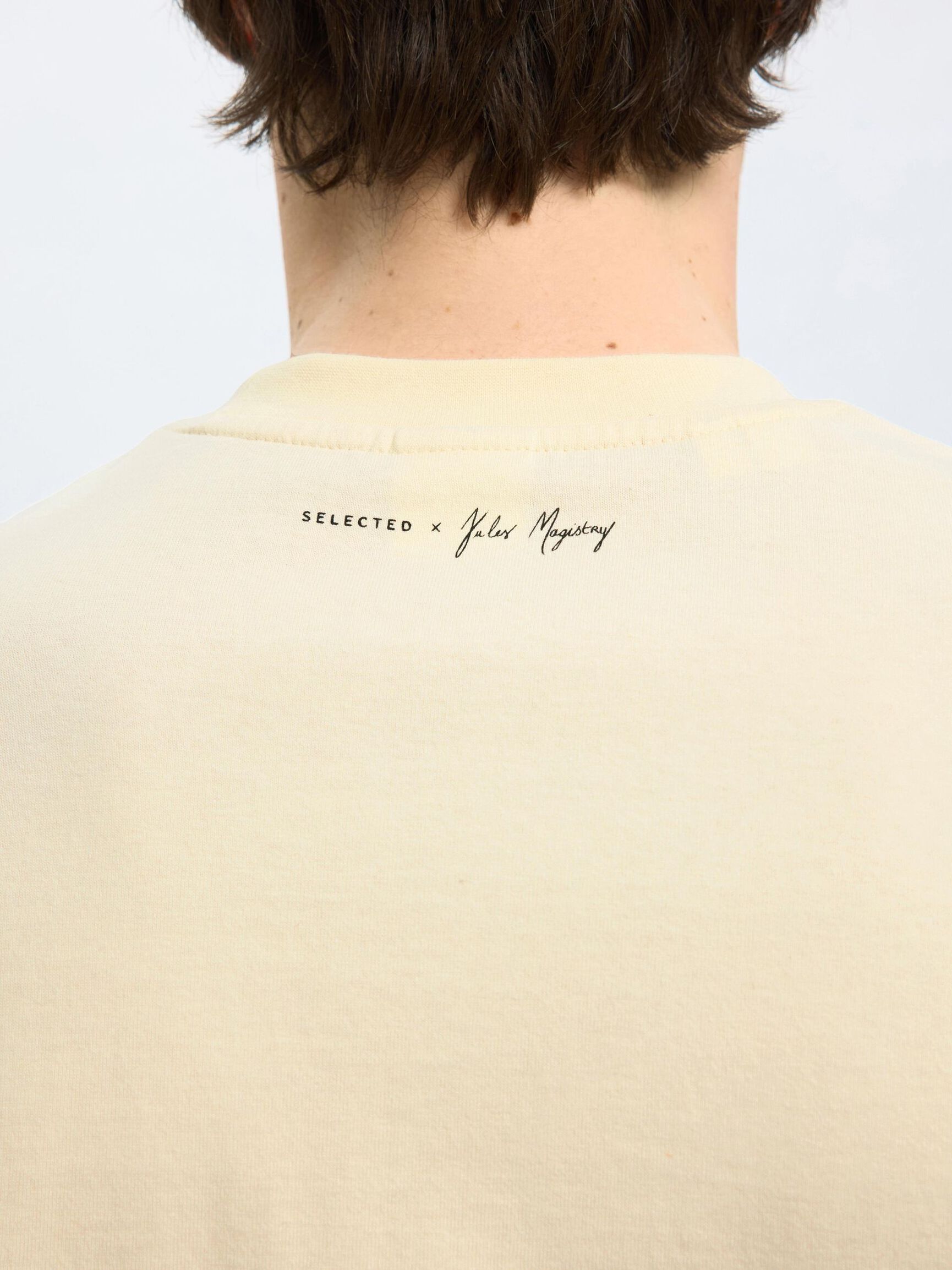 BEDRUKT T-SHIRT MET RONDE HALS, Egret, highres