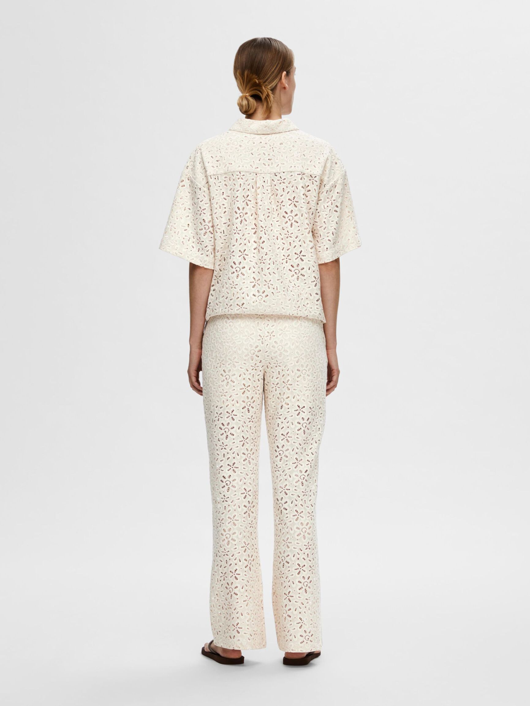 LACE TROUSERS, Sandshell, highres