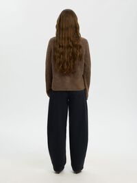 WOOL BLEND CARDIGAN, Dachshund, highres