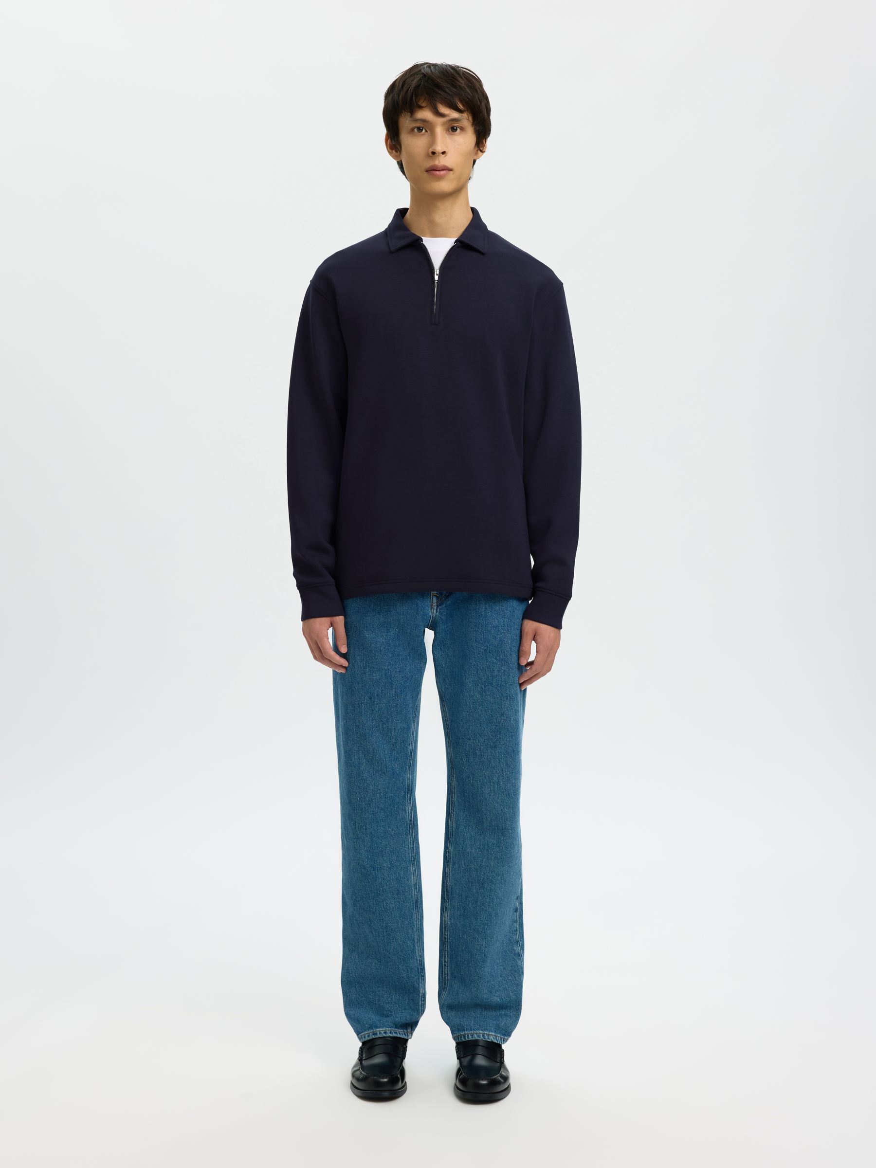 POLO STYLE SWEATSHIRT, Sky Captain, highres