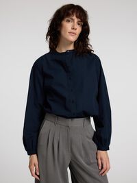 100 % COTON CHEMISE À MANCHES LONGUES, Dark Sapphire, highres