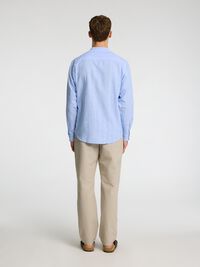 LONGSLEEVE LINNENMIX OVERHEMD, Cashmere Blue, highres