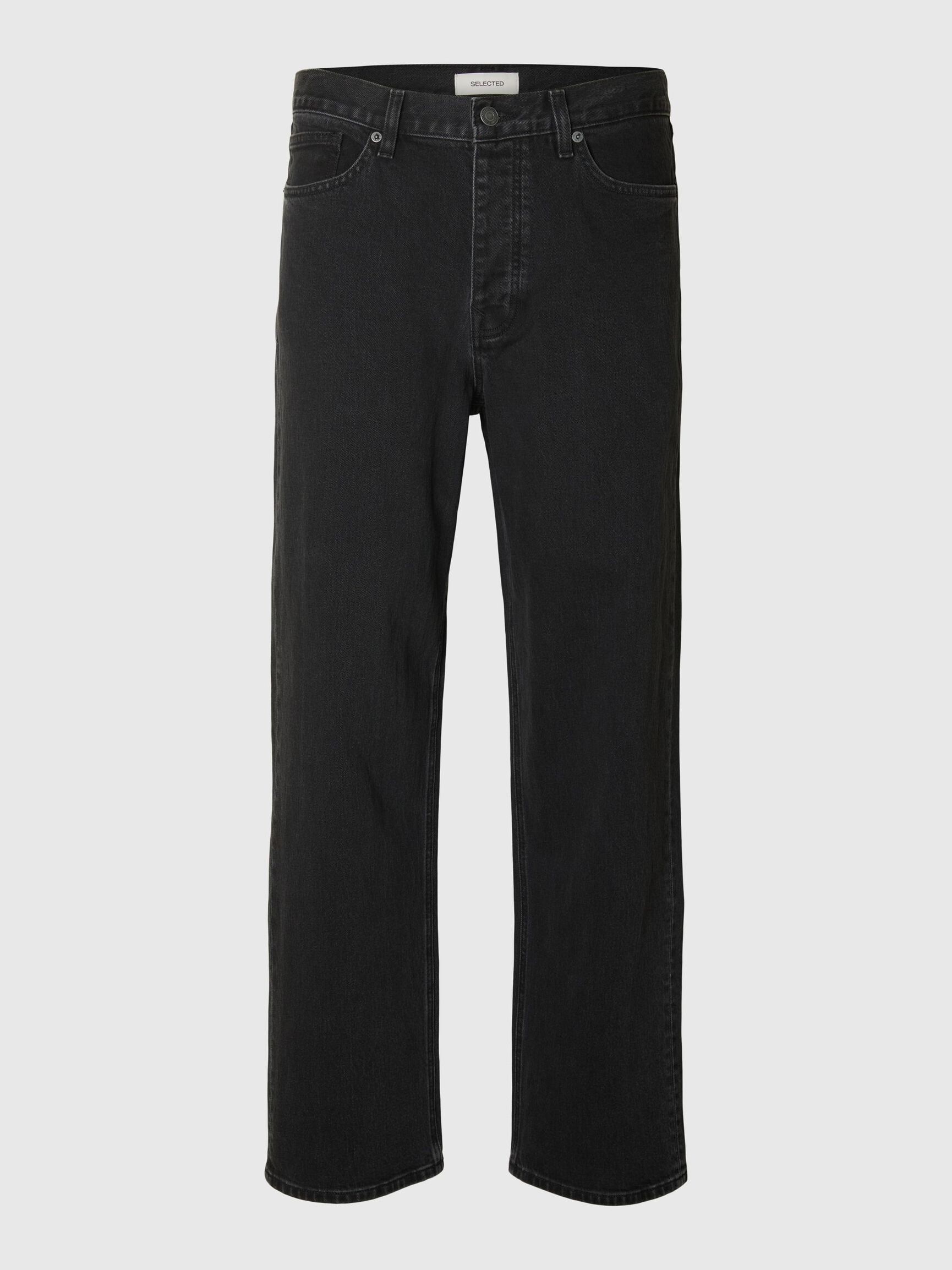 220 LOOSE FIT JEANS, Black Denim, highres