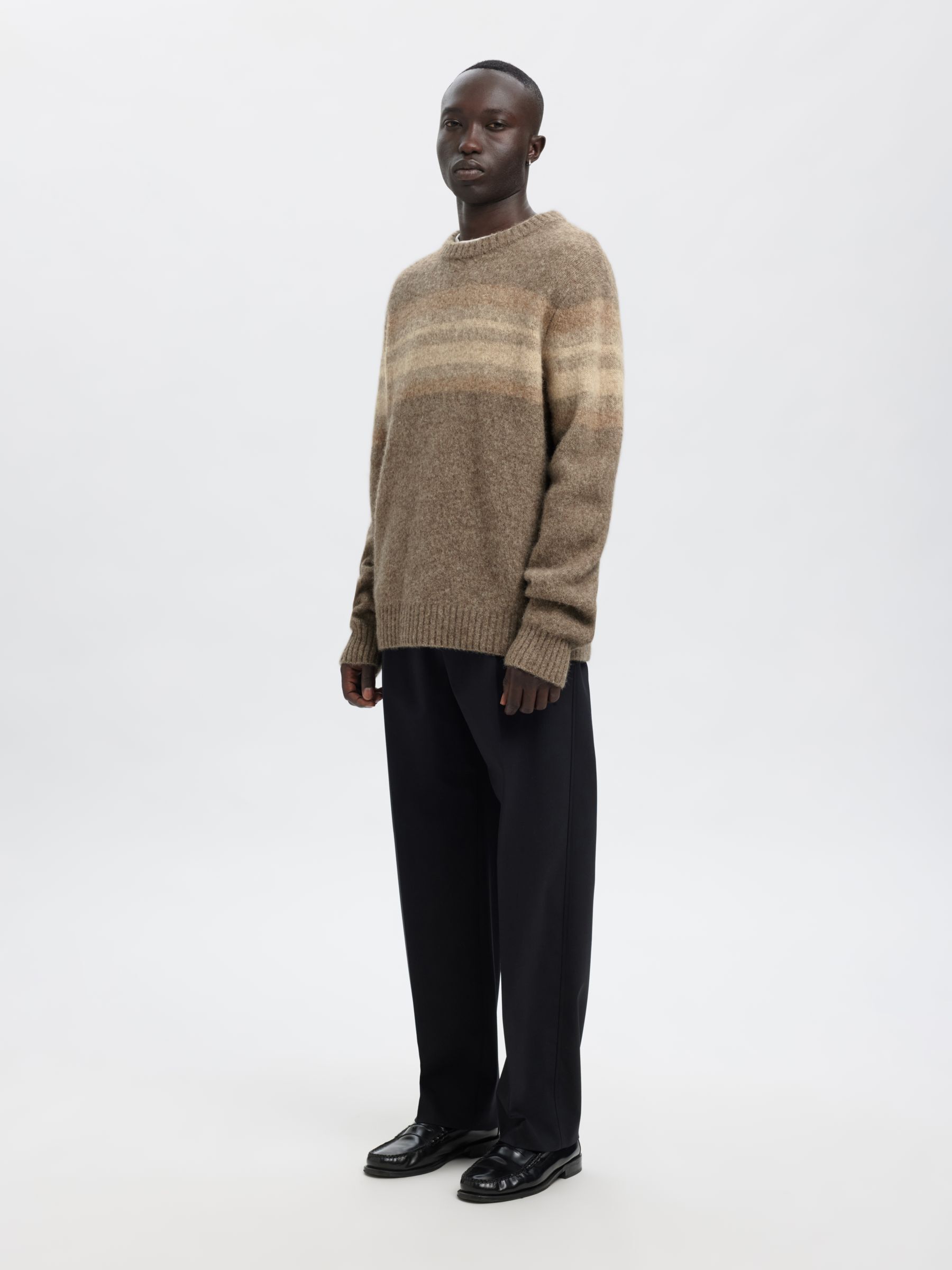 REGULAR FIT KNITTED PULLOVER, Brownie, highres