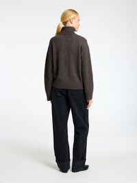 WOLLGEMISCH ROLLKRAGEN PULLOVER, After Dark, highres