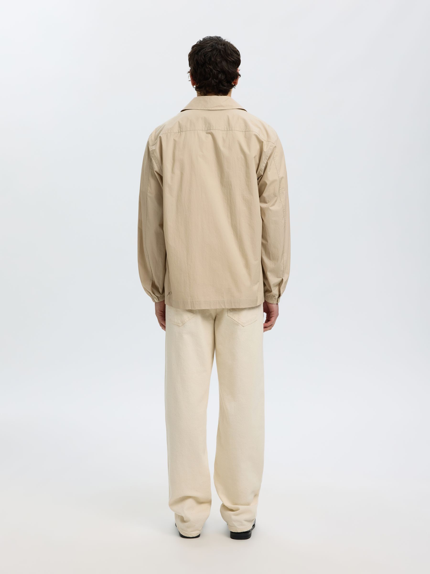 RELAXED FIT COTTON  OVERSHIRT, Pure Cashmere, highres