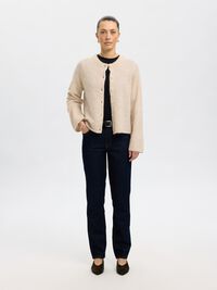 ULDBLANDING STRIKKET CARDIGAN, Birch, highres