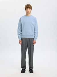 100% COTTON SWEATSHIRT, Cashmere Blue, highres
