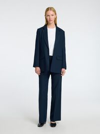 RELAXED FIT EINREIHIGER BLAZER, Dark Sapphire, highres