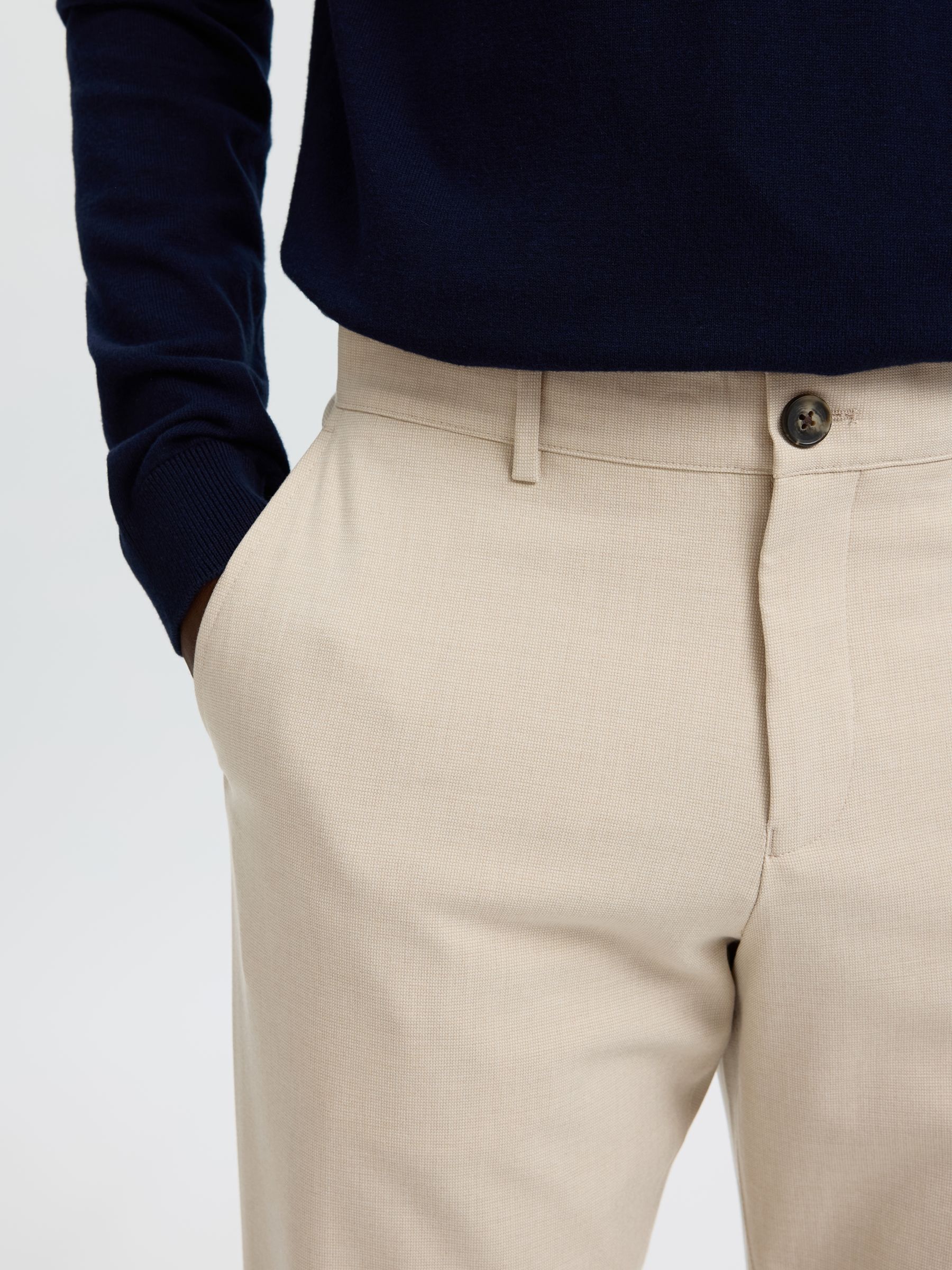 175 SLIM-FIT TROUSERS, Egret, highres