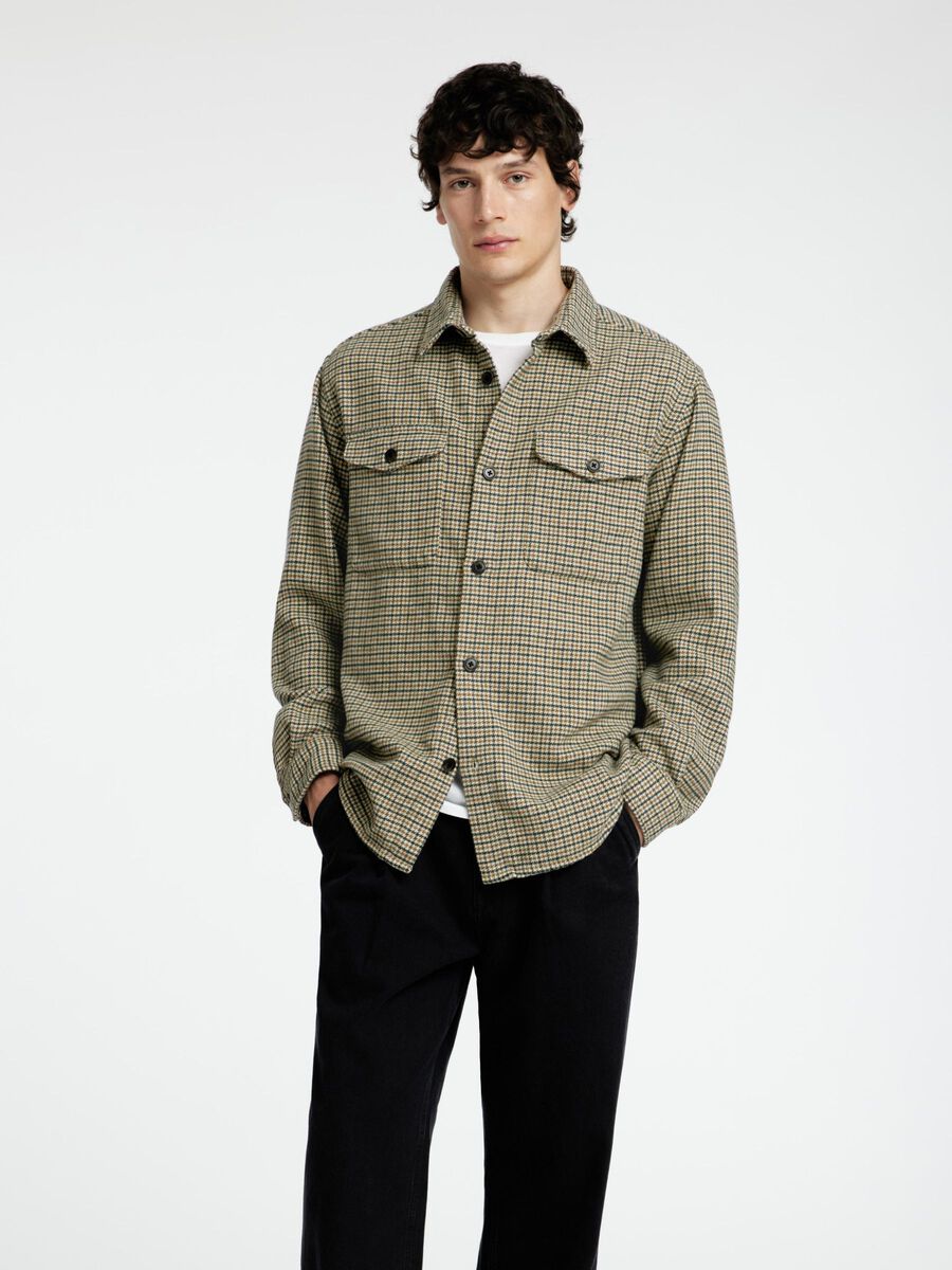 Selected KARIERTES OVERSHIRT, Putty, highres - 16086503_Putty_1135235_003.jpg
