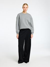 LANGE MOUWEN SWEATSHIRT, Medium Grey Melange, highres