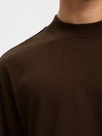 RELAXED FIT LONG-SLEEVED T-SHIRT, Demitasse, highres