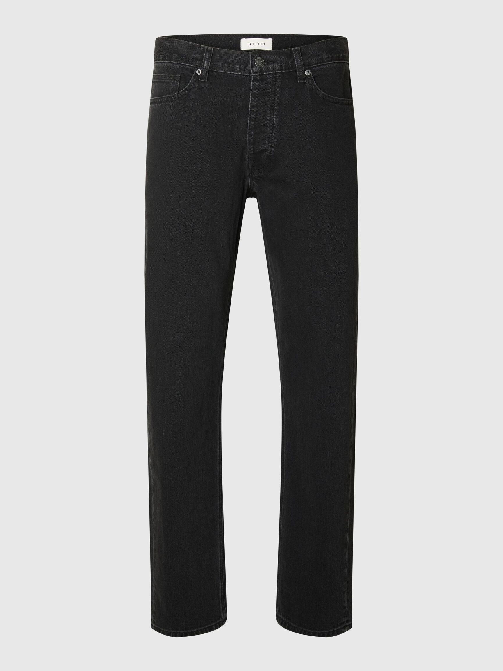 190 JEANS AJUSTADOS, Black Denim, highres