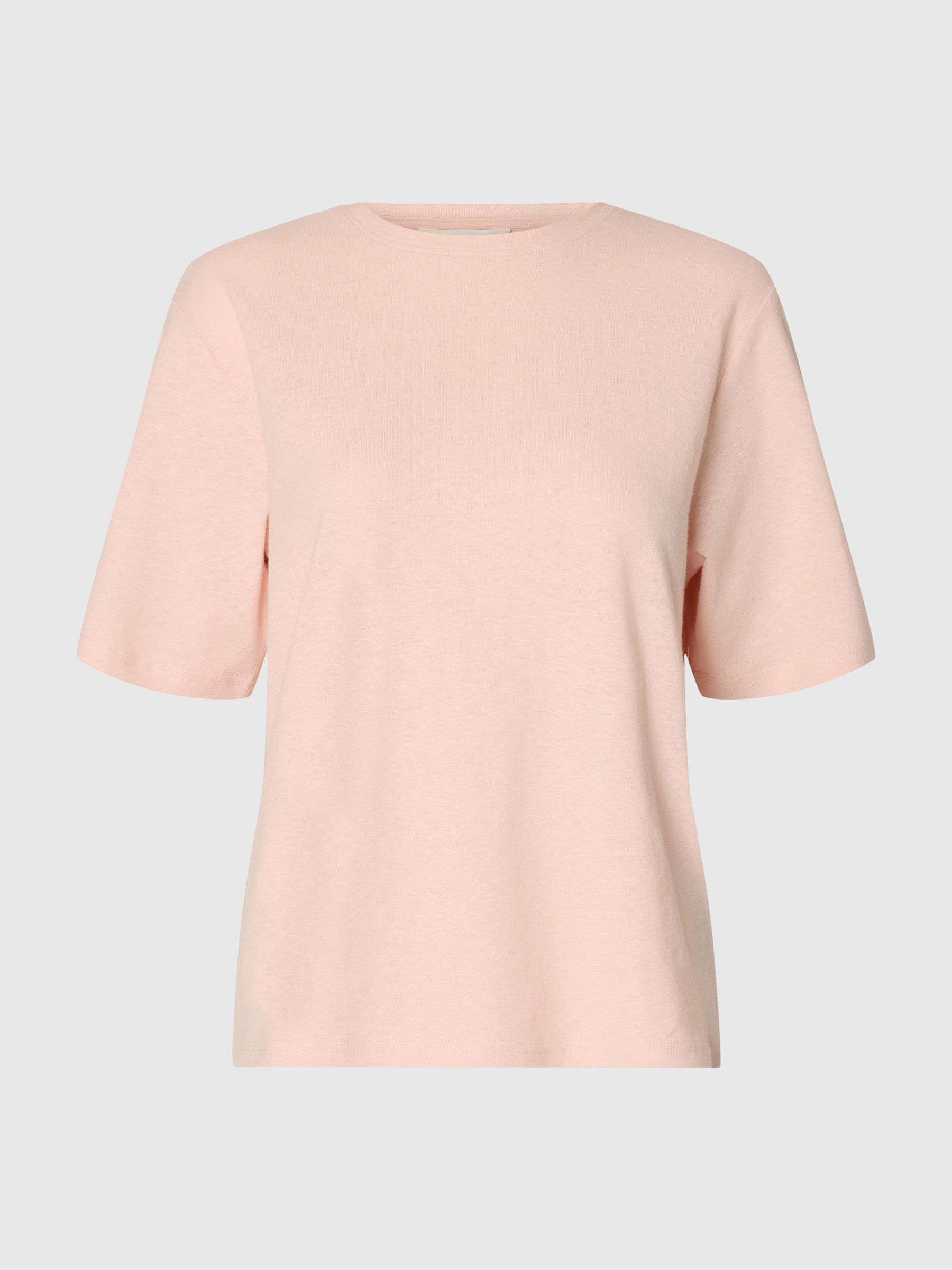 LINEN BLEND T-SHIRT, Pale Dogwood, highres