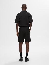 VÅFFLAD SHORTS, Black, highres