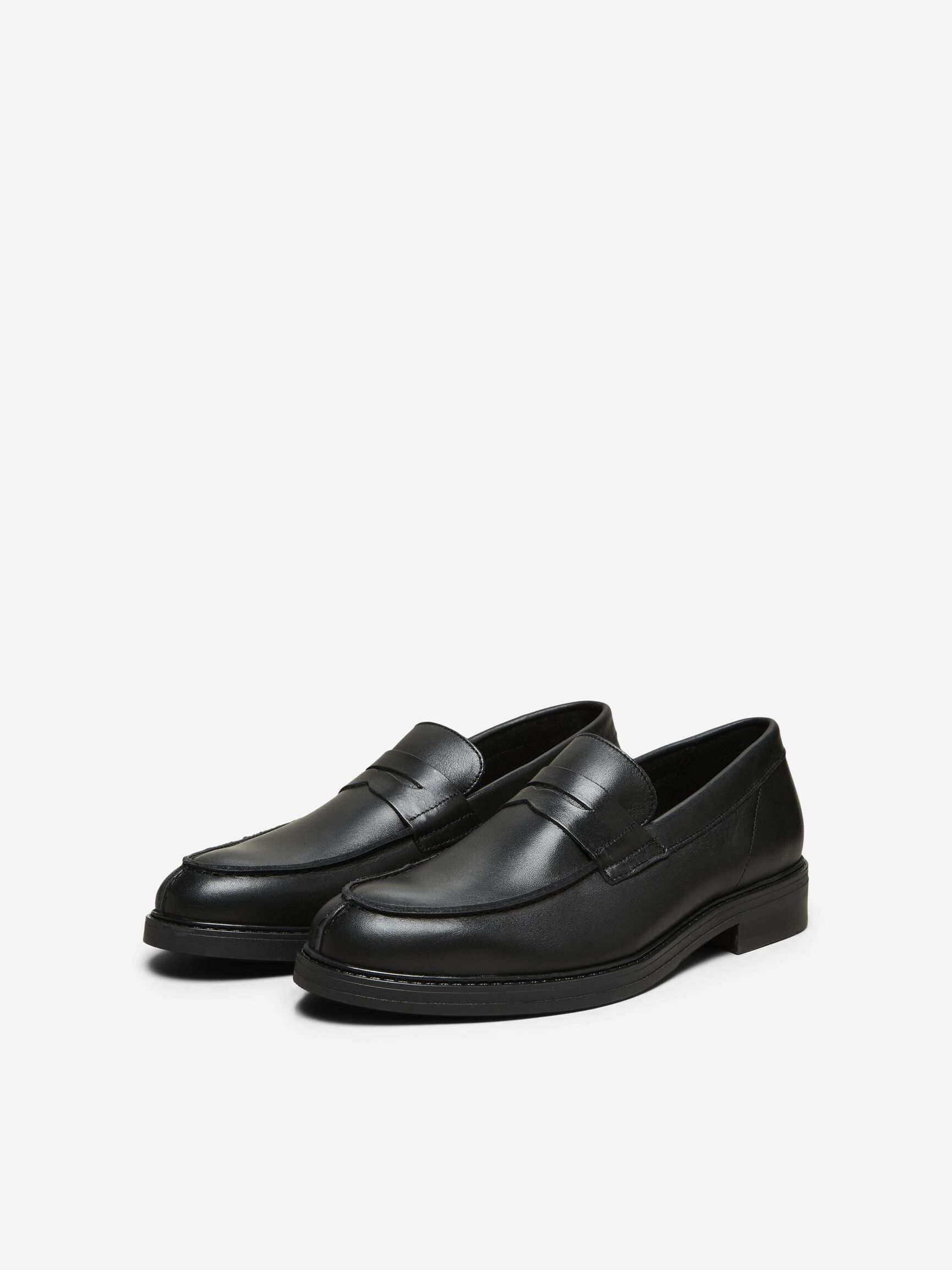 LÆDER LOAFERS, Black, highres