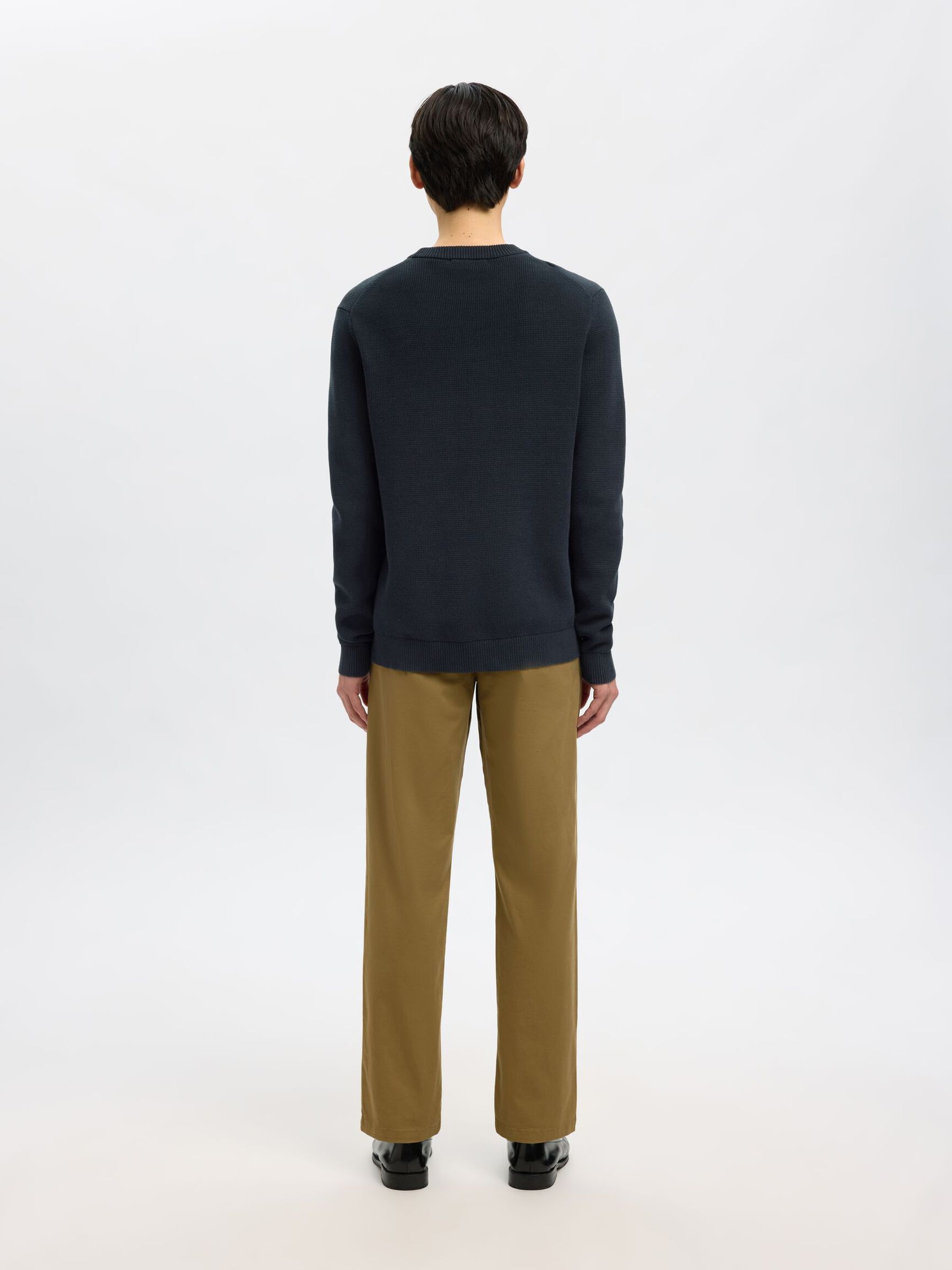 RONDE HALS SWEATER, Sky Captain, highres