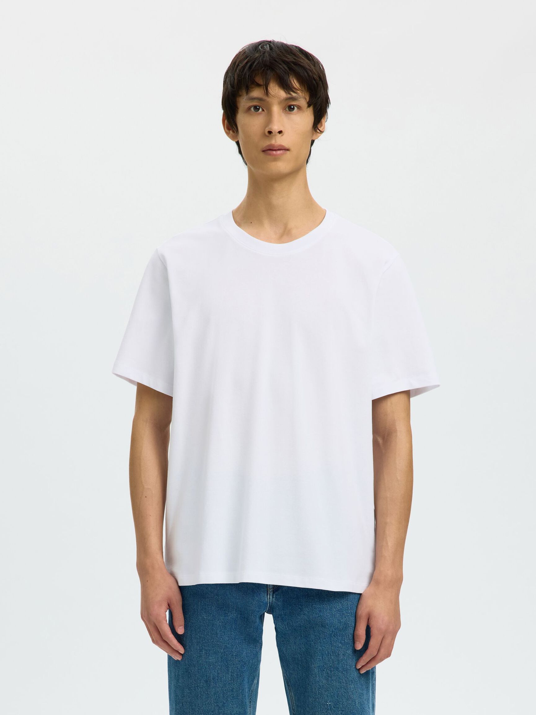 COTTON REGULAR FIT T-SHIRT, Bright White, highres