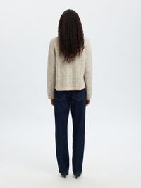 WOOL BLEND KNITTED JUMPER, Birch, highres