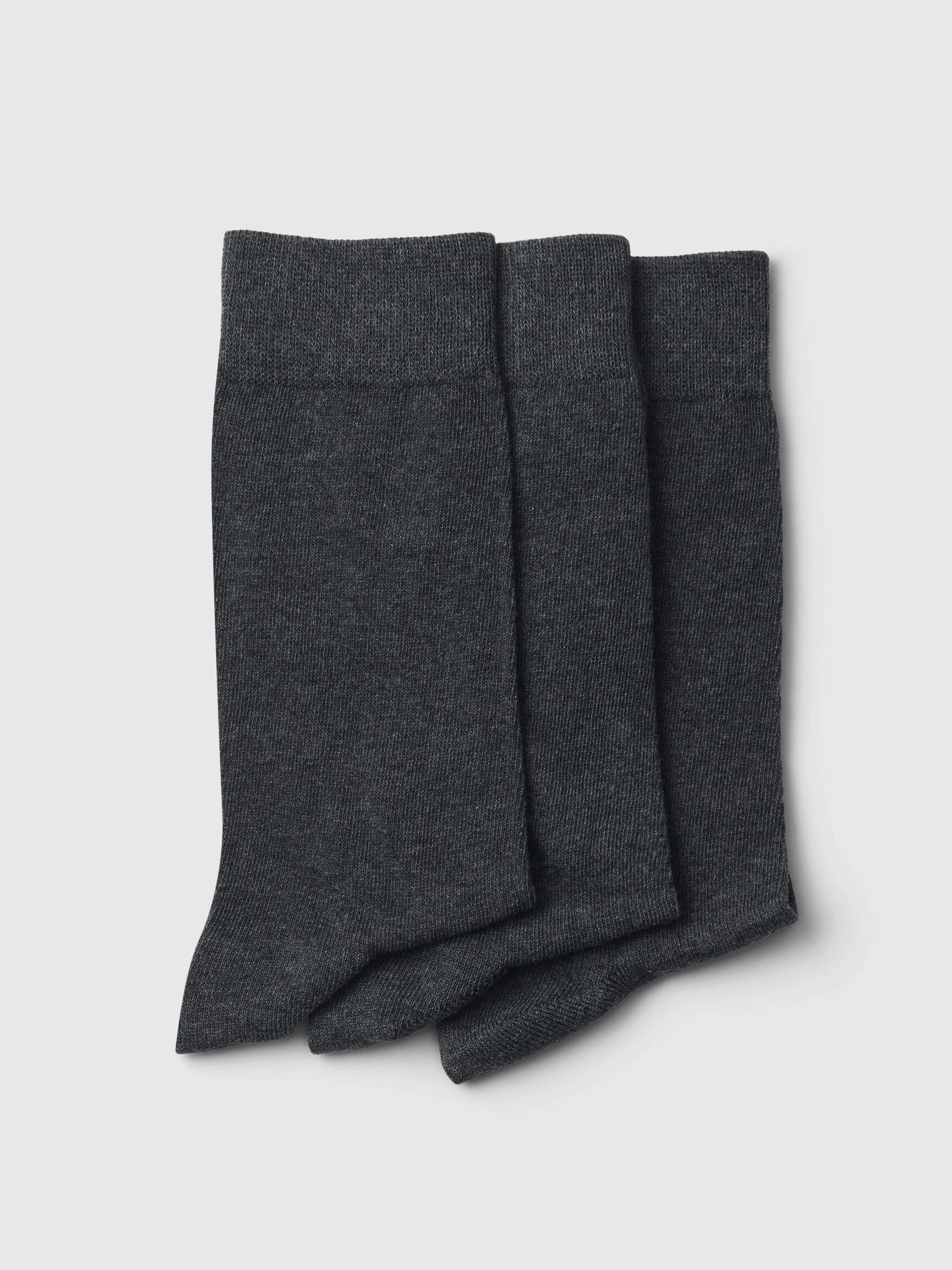 3-PAK STRØMPER, Dark Grey Melange, highres