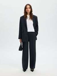 VISCOSE BLEND PINSTRIPE TROUSERS, Dark Sapphire, highres