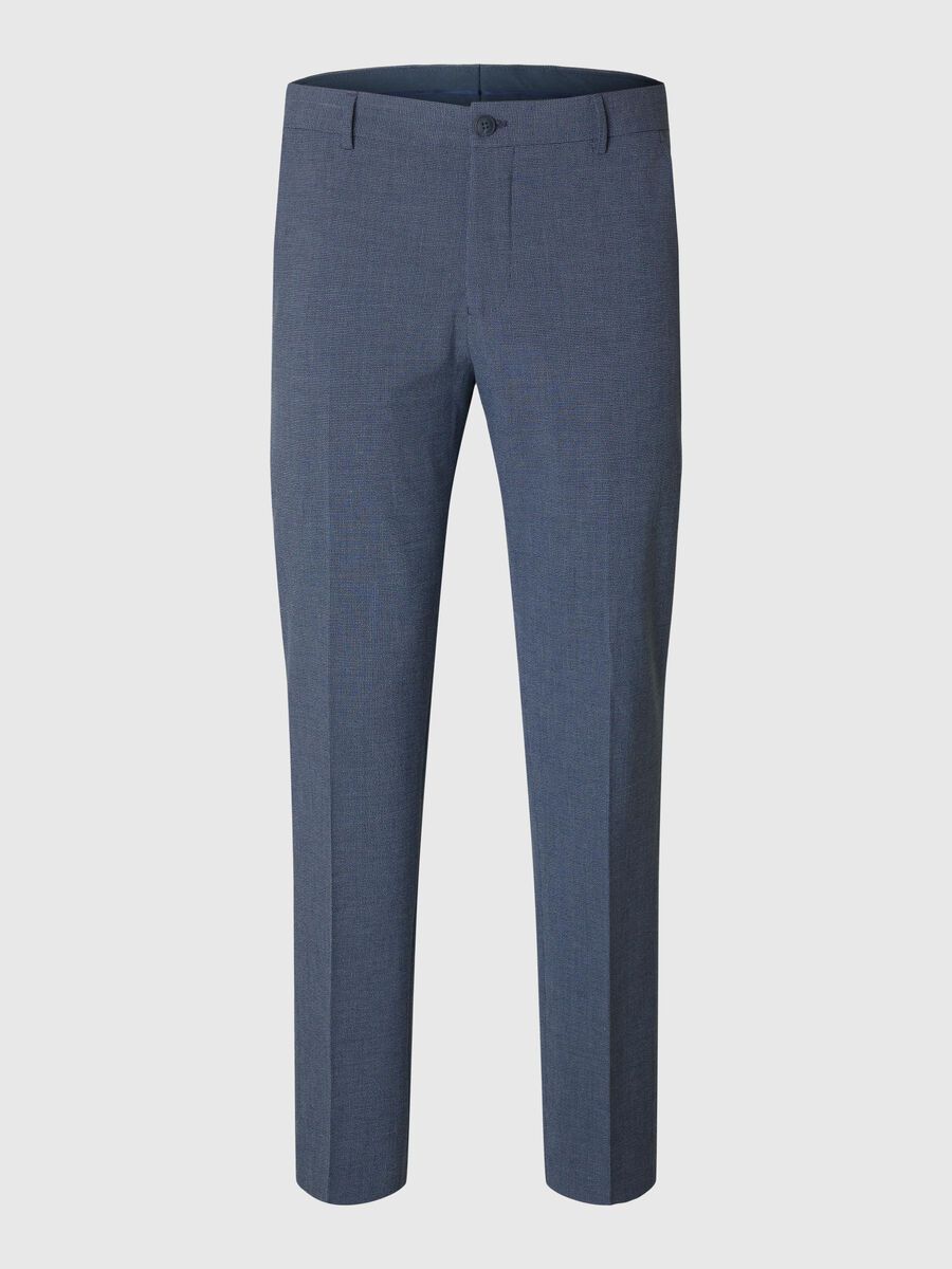 Selected VISCOSE BLEND SLIM FIT SUIT TROUSERS, Dark Blue, highres - 16094326_DarkBlue_1115778_001.jpg