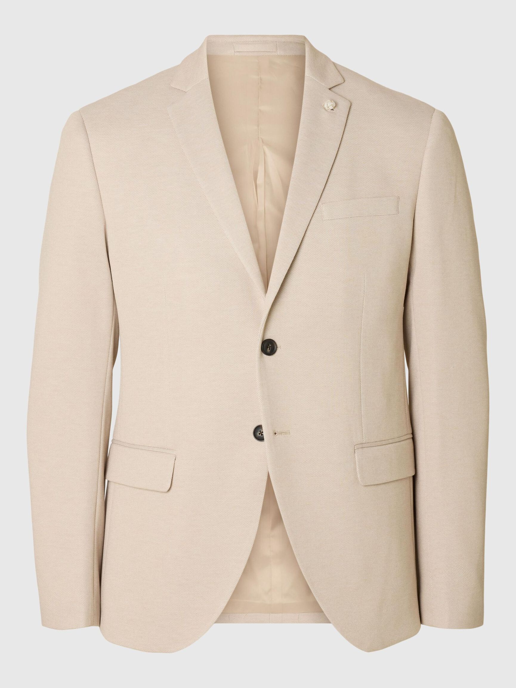 EINREIHIGER SLIM FIT BLAZER, Sand, highres