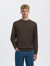 VISCOSE BLEND SWEATSHIRT, Demitasse, highres