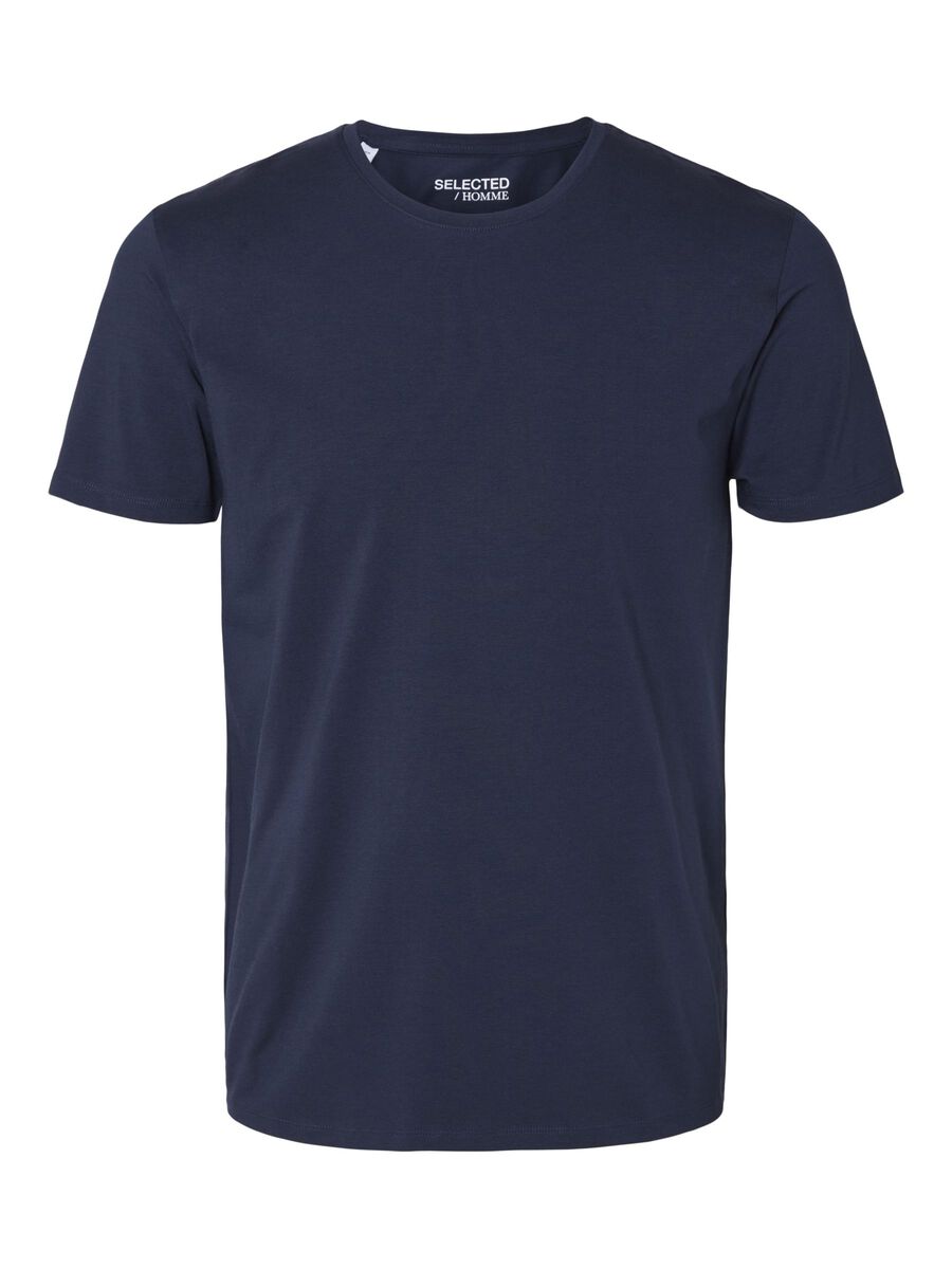 Selected SHORT-SLEEVED T-SHIRT, Navy Blazer, highres - 16073457_NavyBlazer_001.jpg