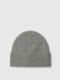 CASHMERE BEANIE, Light Grey Melange, highres
