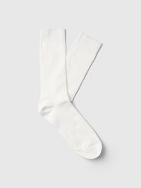 COTTON BLEND SOCKS, Bright White, highres