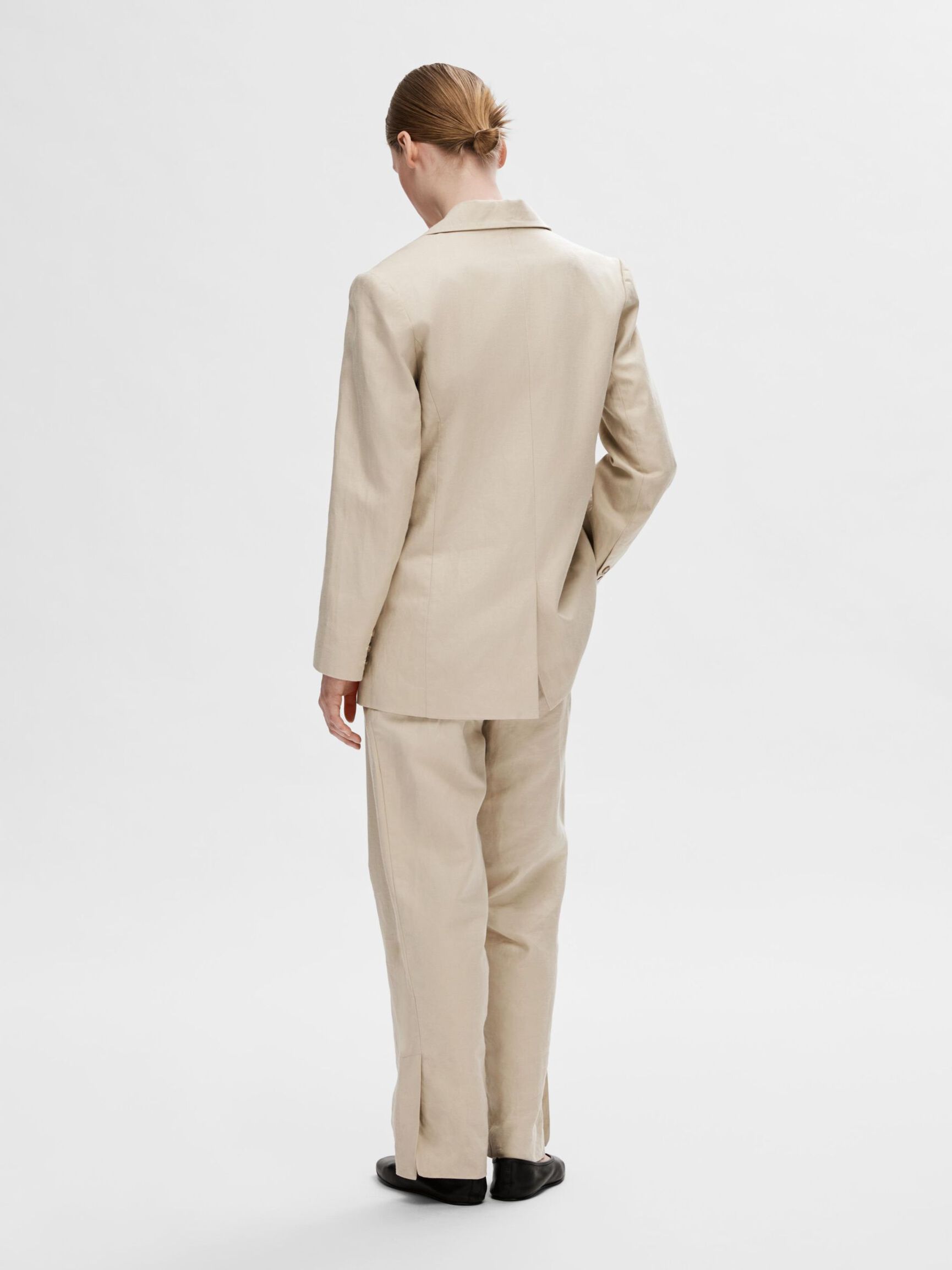 SLIM-FIT LINNENMIX BLAZER, Humus, highres