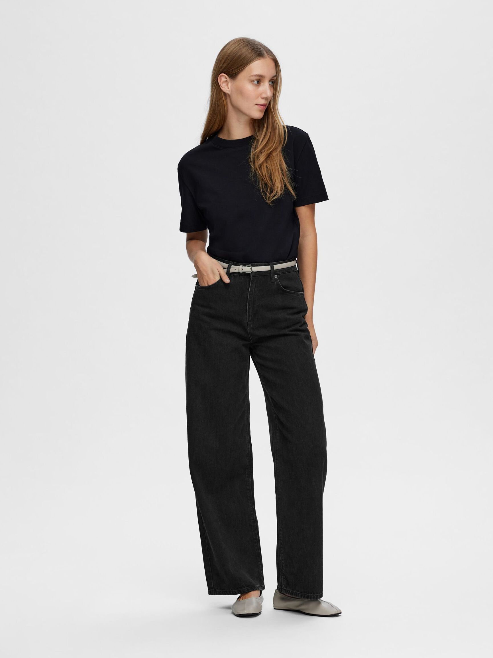 BOXY T-SHIRT, Black, highres