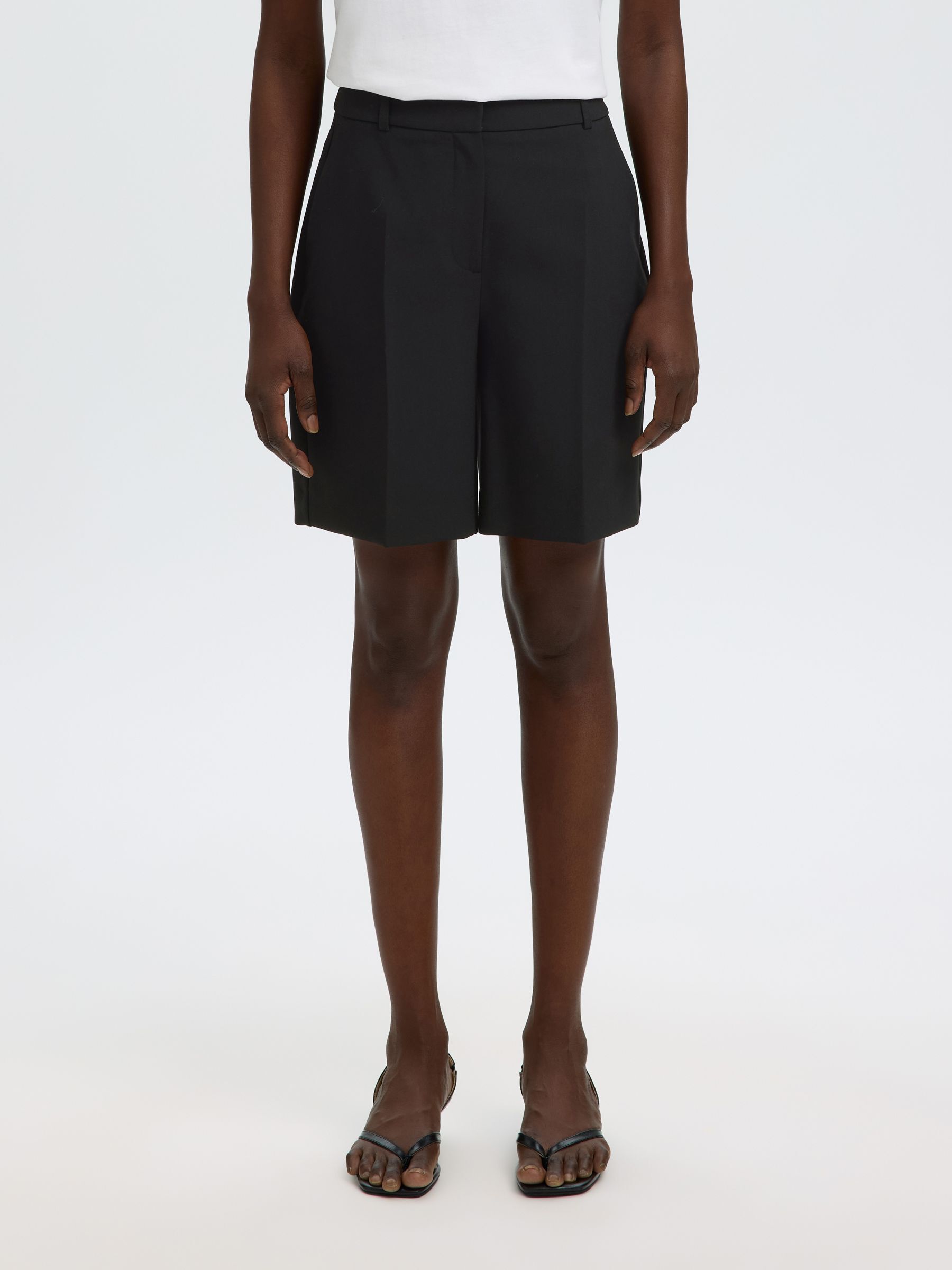 TAILORED  HIGH WAISTED SHORTS, Black, highres