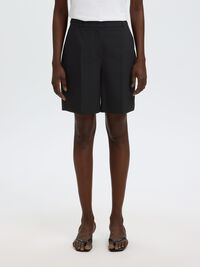 TAILORED  HIGH WAISTED SHORTS, Black, highres