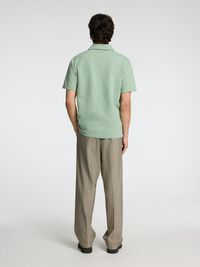 SEERSUCKER POLO SHIRT, Iceberg Green, highres