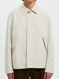 LINEN BLEND JACKET, Birch, highres