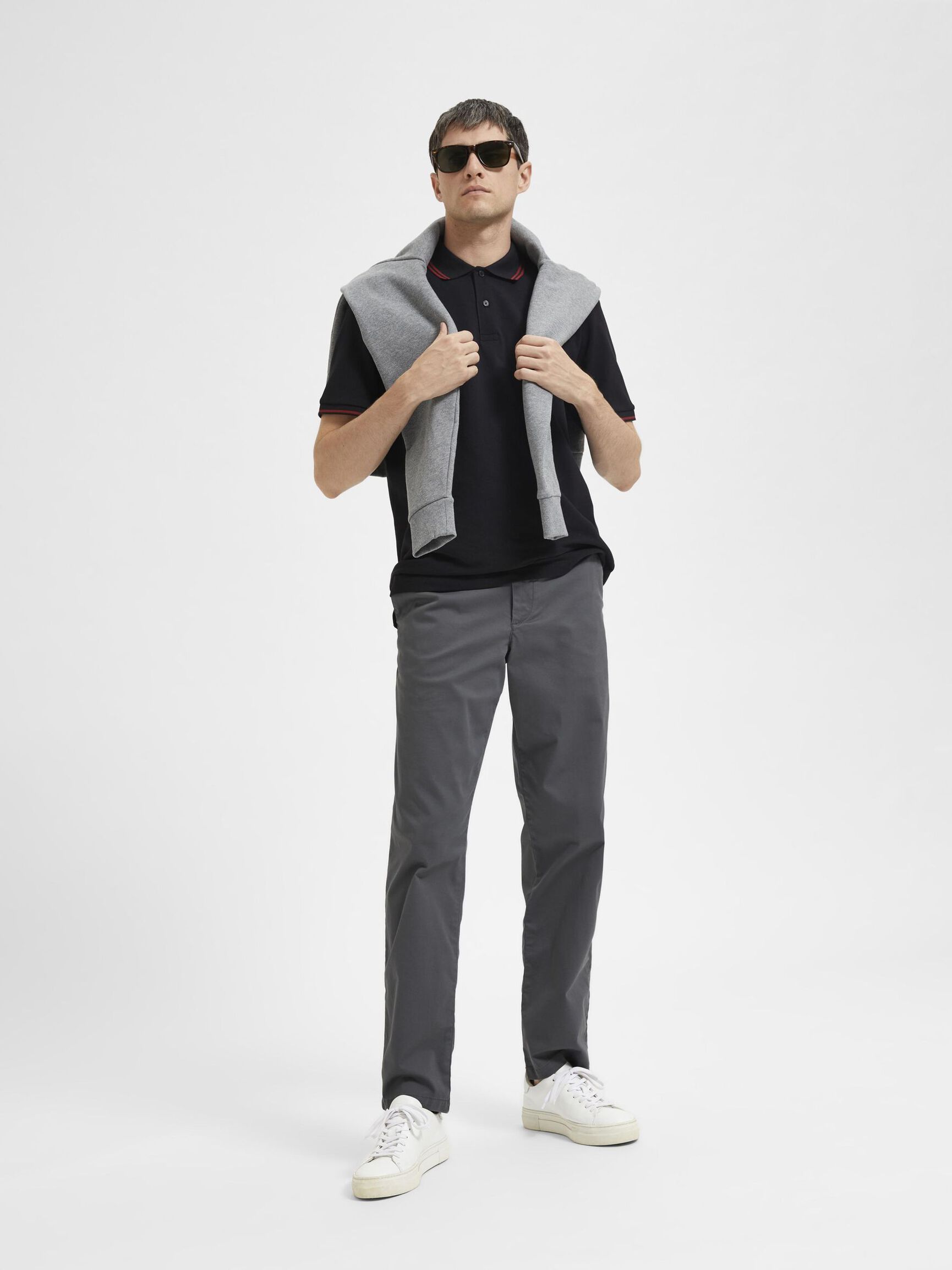 196 STRAIGHT FLEX CHINOS, Dark Shadow, highres