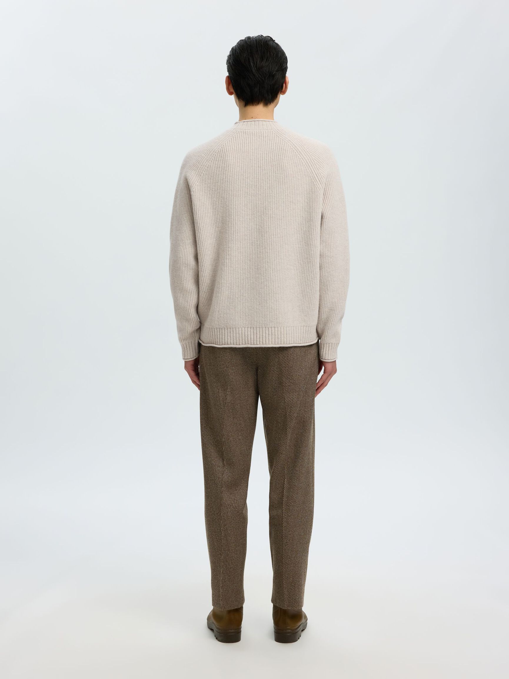WOOL JUMPER, Silver Birch, highres