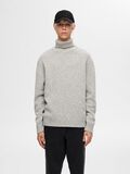 Selected WOOL BLEND ROLL NECK PULLOVER, Light Grey Melange, highres - 16094649_LightGreyMelange_003.jpg