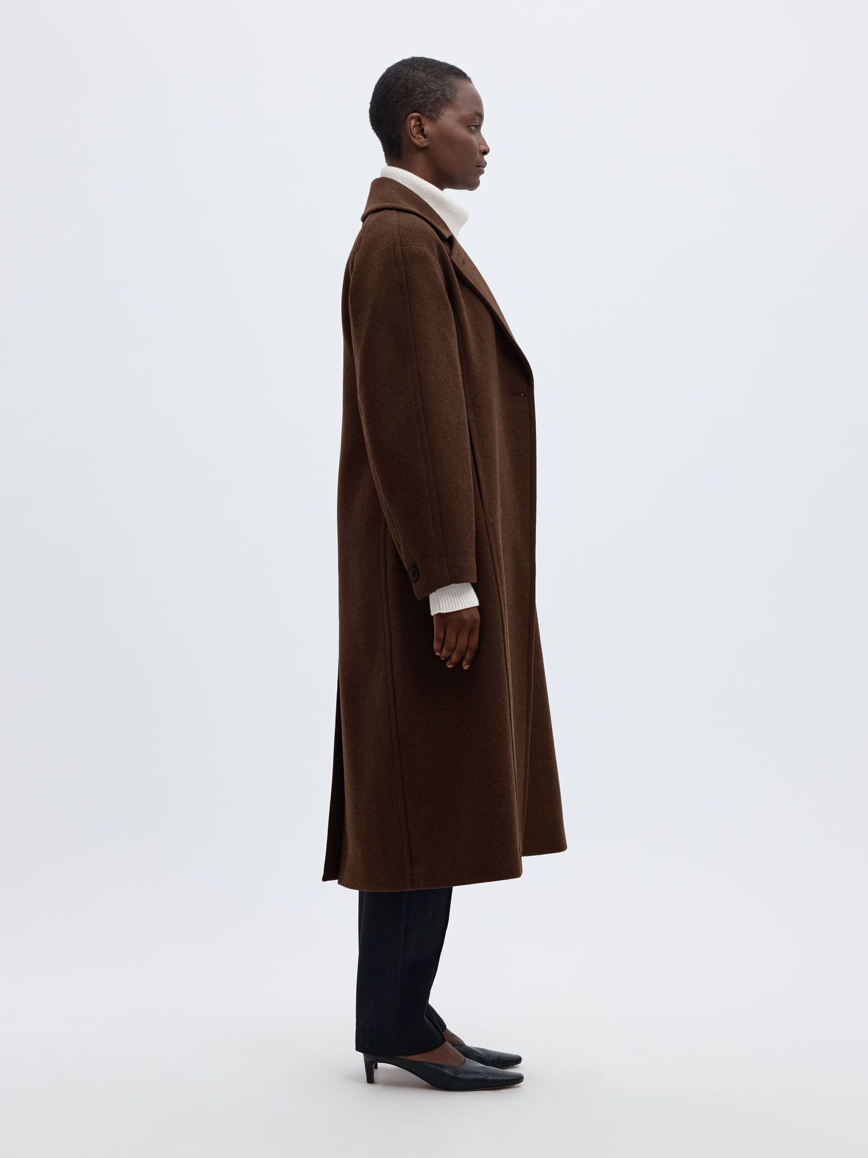 WOOL BLEND LONG COAT, Delicioso, highres