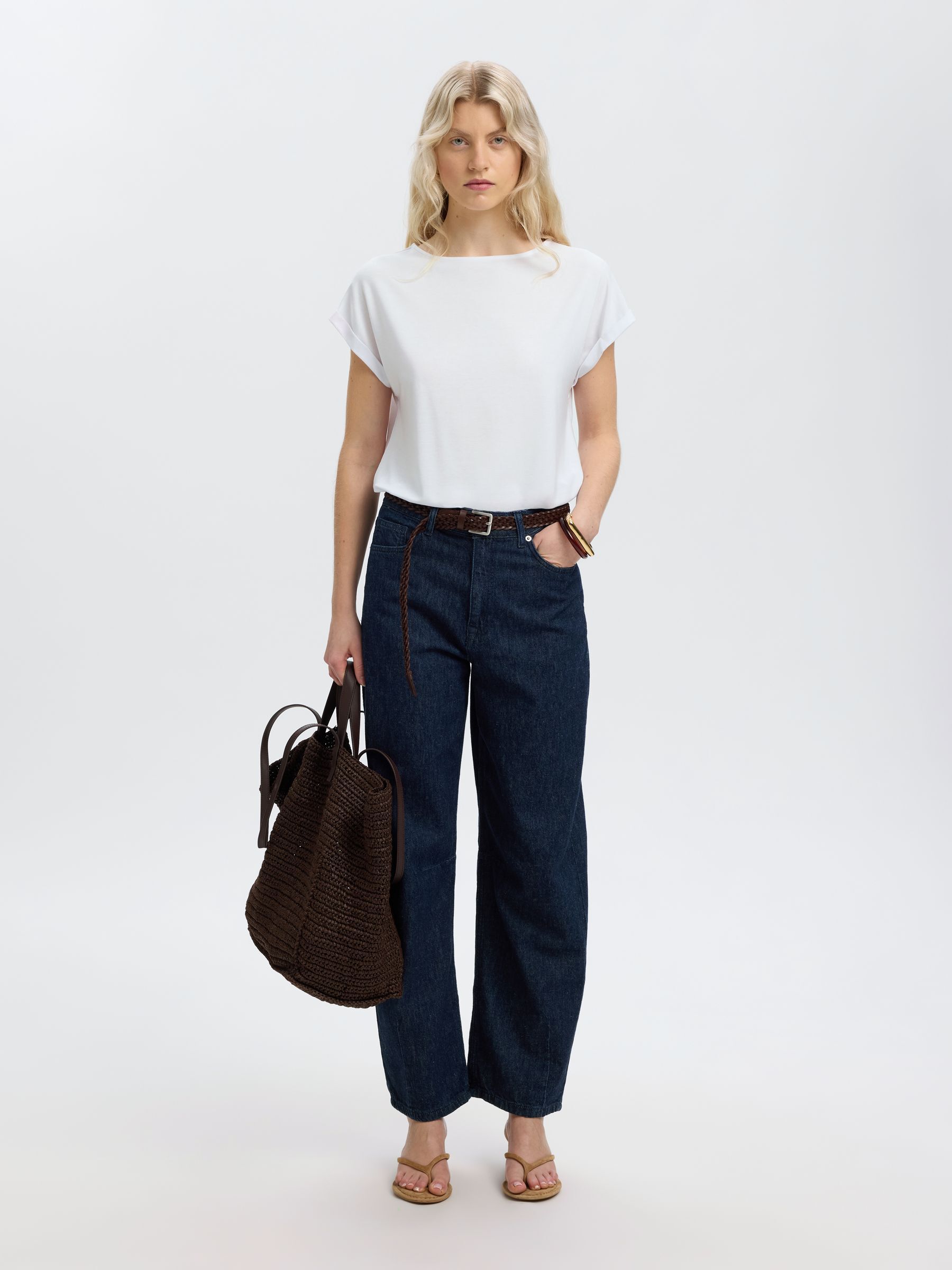 BOATNECK T-SHIRT, Bright White, highres