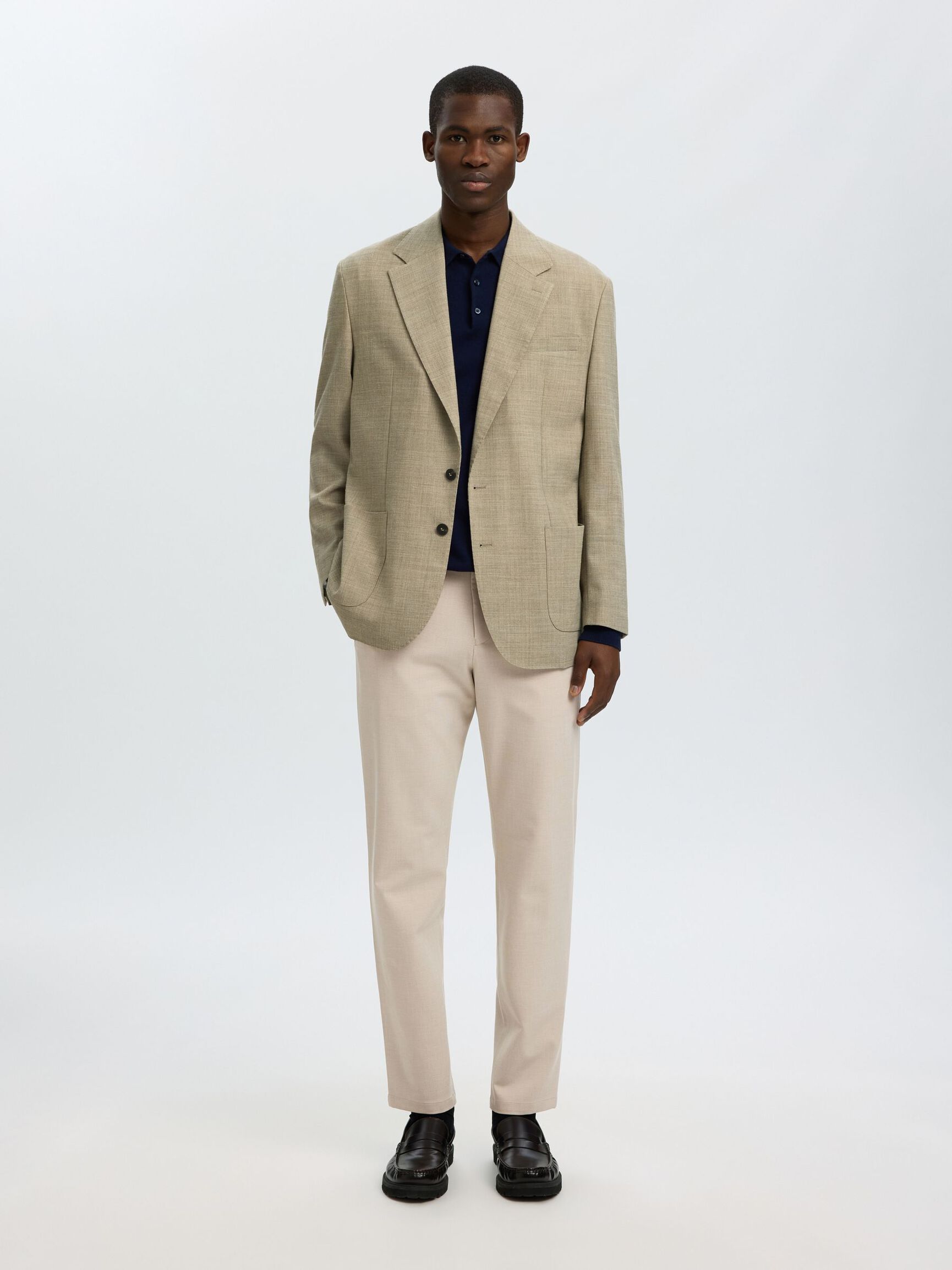 175 SLIM-FIT TROUSERS, Egret, highres