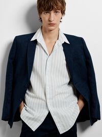 KLASSISCHES KURZARMHEMD, Cashmere Blue, highres